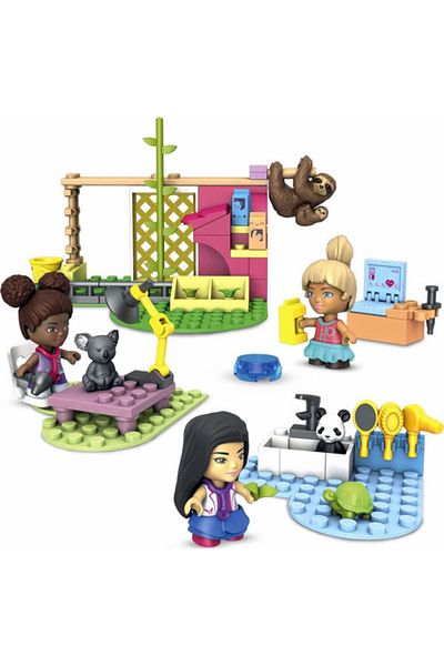 MEGA Mega Construx Barbie Animal Care Building Set 97 Pieces and 15 Accessories