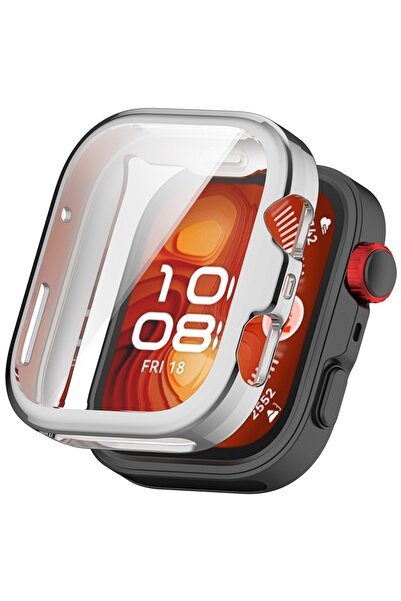 UnDePlus Huawei Watch Fit 4 Pro Silikon Parlak Renkli Ekran Koruyuculu Kasa K...