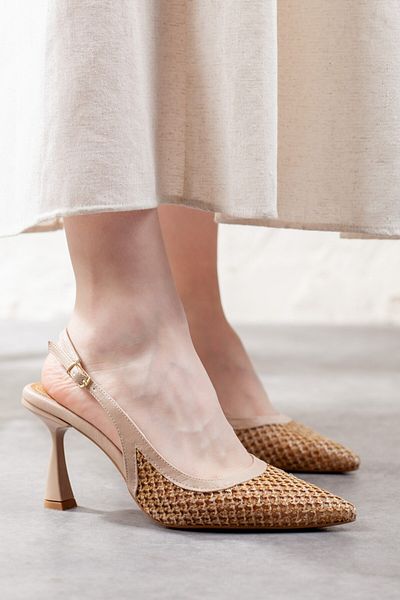 Adım Adım Women's Straw Detail Heeled Shoes