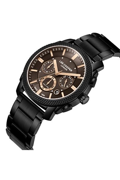 Lee Cooper Men's Multi Function Black Dial Watch - LC08177.650