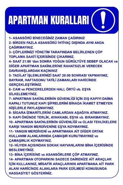 Girl Power 35 X 50 Apartment Rules Foil Printing Sticker Warning Sign