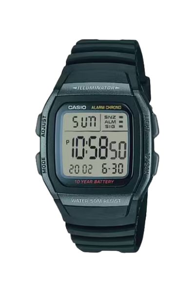 Casio ساعة كاسيو للرجال بمينا أبيض تناظرية - W-96H-1BVDF