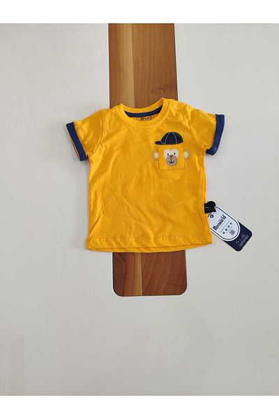 Miniworld Hat Monkey Printed Capri Bottom Top Summer Baby Boy Set