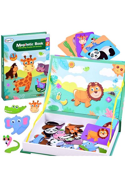 indiggo Puzzle magnetic cu animale de la grădina zoologică