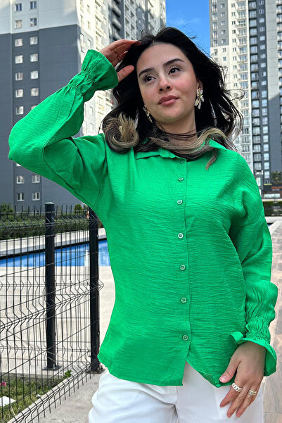 Cockatoo Cămașă cu mâneci adunate