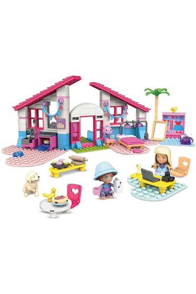 MEGA Mega Construx Barbie Malibu House Building Set, 303 Pieces