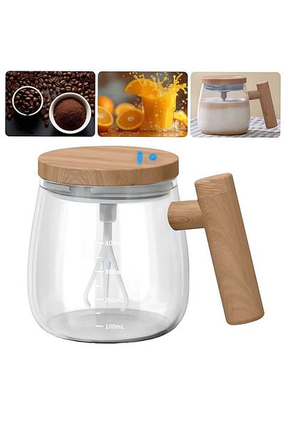 Generic 500ml Automatic Electric Mixing Cup High-Speed for Coffee, Milk, Juice & Protein Mixture