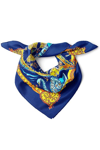 nehir eşarp Heart and Swan Pattern Scarf Bandana 50X50 cm