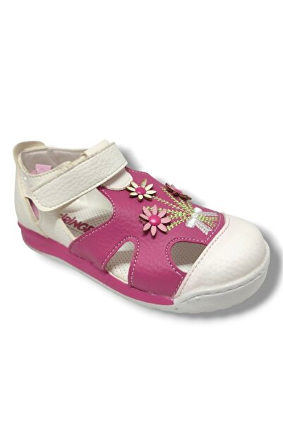 ŞİRİNGENÇ Şiringenç 1515-20 Pantofi pentru fete cu flori Roz Alb