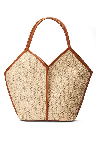 gio&mi Tatum Raffia Paper Rope Straw Knitted Women's Beach Daily Shoulder Bag