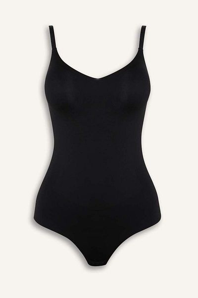 DeFacto New Season Black Bodysuit Corset with Removable Pad-Fall in Love