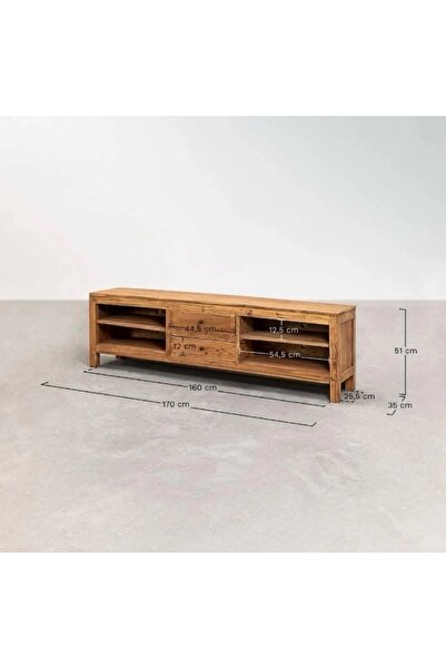 ŞafakMobilya Vintage Model Masif Ahşap Masif Tv Ünitesi