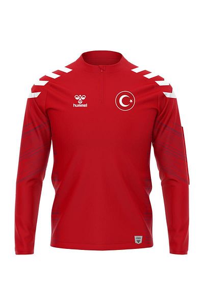 hummel National Team Line Training Tracksuit Top Red