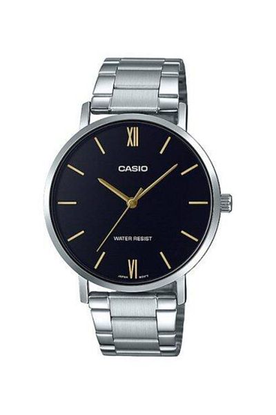 Casio ساعة كاسيو للرجال بمينا أسود تناظرية - MTP-VT01D-1BUDF