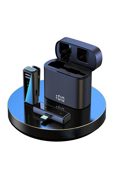 OEM 2.4G wireless lavalier microphone, noise reduction, Type-C, simultaneous charging/recording, portable