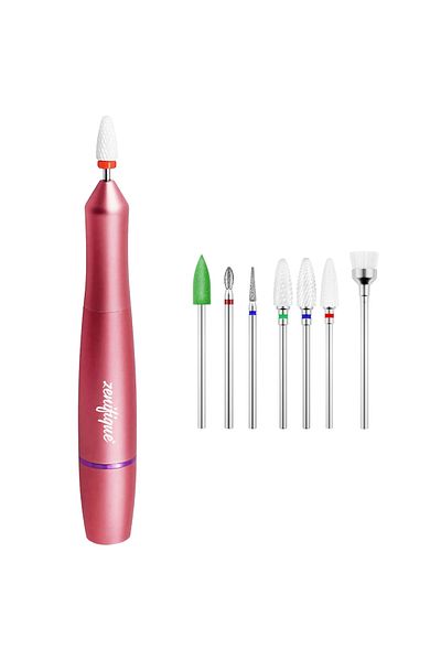 zenifique Manicure-Pedicure Nail File, Zenifique®, USB Cable Power, 30000 Rpm, Pink, 8 Heads