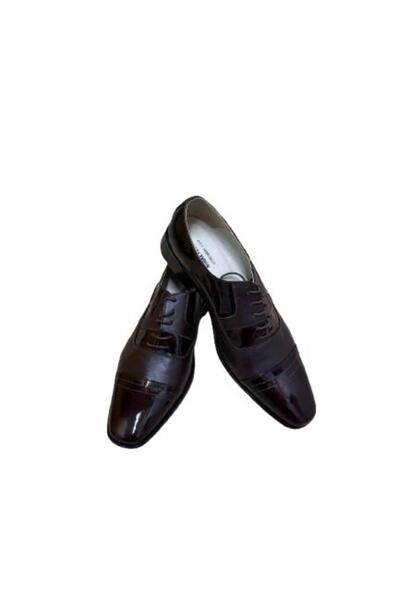 Antonelli Pantofi eleganți bărbătești, maro lăcuit, piele naturală, mărimea 44