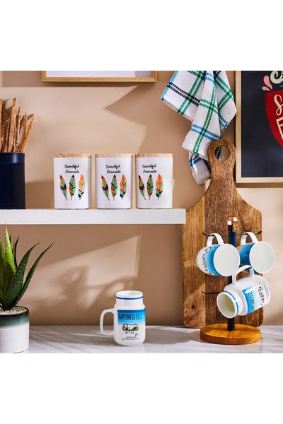 Generic Beautiful Moments Printed Jar – Set of 3 | Decorative Storage Jars for Kitchen & Home