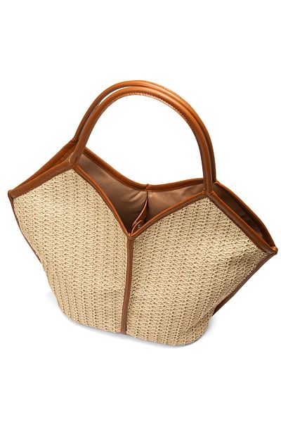 gio&mi Tatum Raffia Paper Rope Straw Knitted Women's Beach Daily Shoulder Bag