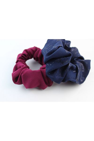 İLKYAZ Double Soft Fabric Rubber Buckle Set Bagel Buckle - Cardinal, Navy Blue