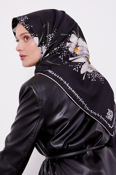 Levidor Μεταξωτό μαντήλι Twill Μαύρο