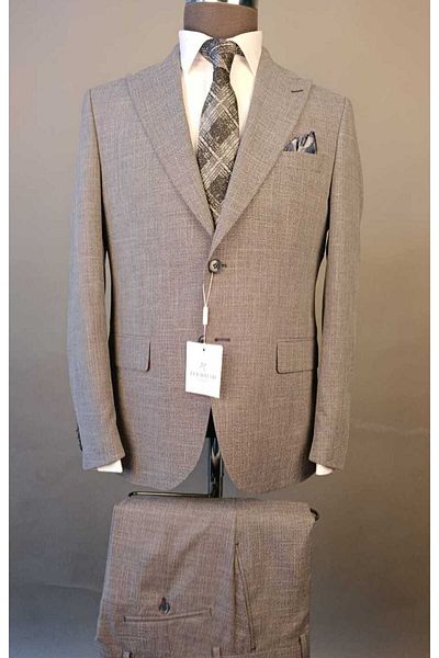 Ted Davıd Navy Blue Diagonal Patterned Suit