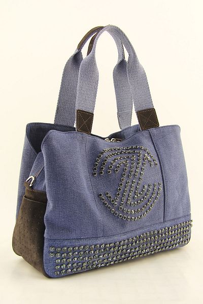HNB Women's Brown Casual Retro Denim Multi-Eye Shoulder Bag