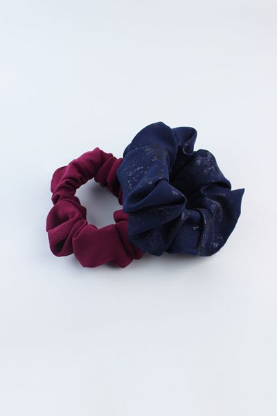 İLKYAZ Double Soft Fabric Rubber Buckle Set Bagel Buckle - Cardinal, Navy Blue