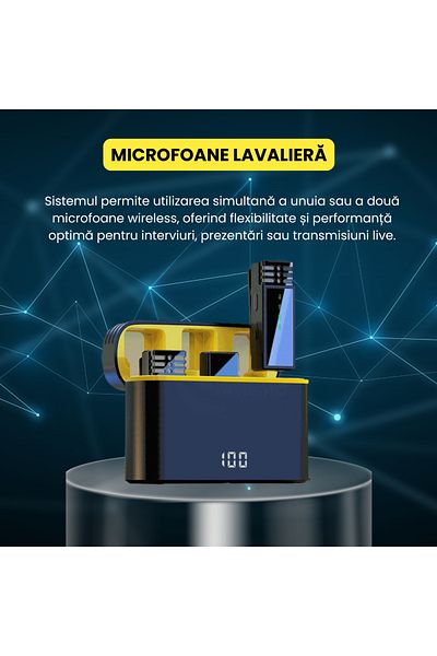 OEM 2.4G wireless lavalier microphone, noise reduction, Type-C, portable simultaneous charging/recording