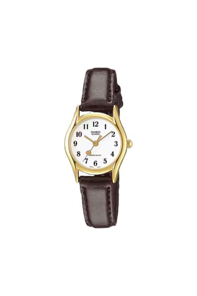 Casio ساعة كاسيو النسائية التناظرية ذات الميناء الأبيض - LTP-1094Q-7B5RDF