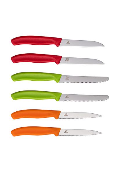 Parfait 6-Piece Ergonomically Design Durable Steak Kitchen Knife Set Multicolor