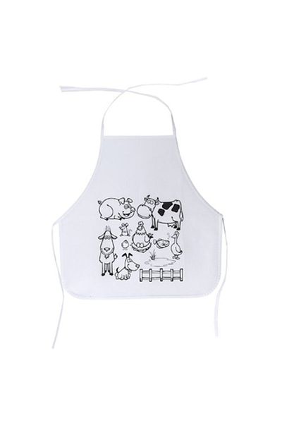STAMINA Șorț pentru copii din material nețesut cu desene care pot fi colorate