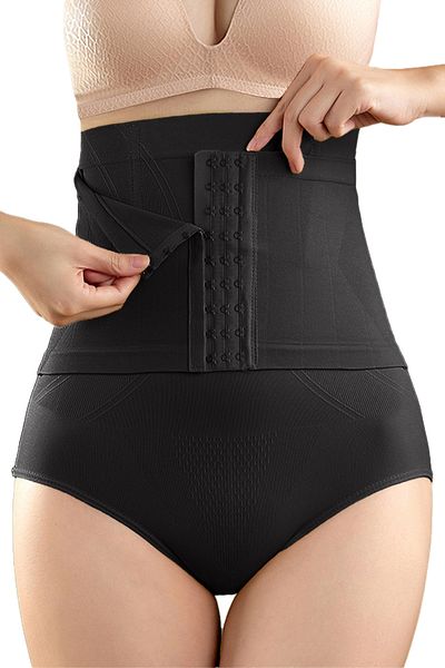 zenifique Shapewear with Corset, 3 Rows of Fastening, Zenifique, Black, Size XL