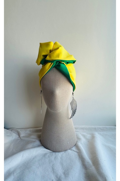 Bukiro Çift taraflı telli Bandana 2 taraflı telli saç bandı sarı yeliş brezilya saç abndı