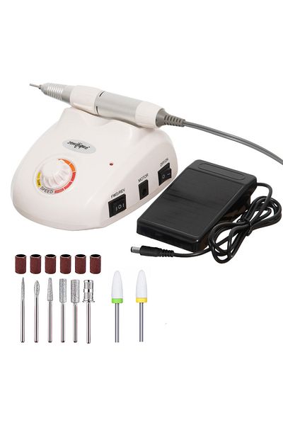 zenifique Freza Unghii Profesionala, Pila Electrica Unghii False 35000 Rpm, Zenifique, Alb, 8 Capete De Freza