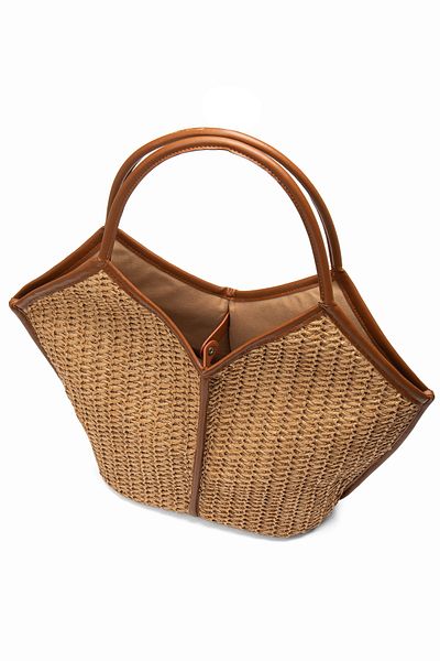 gio&mi Tatum Raffia Paper Rope Straw Shoulder Bag