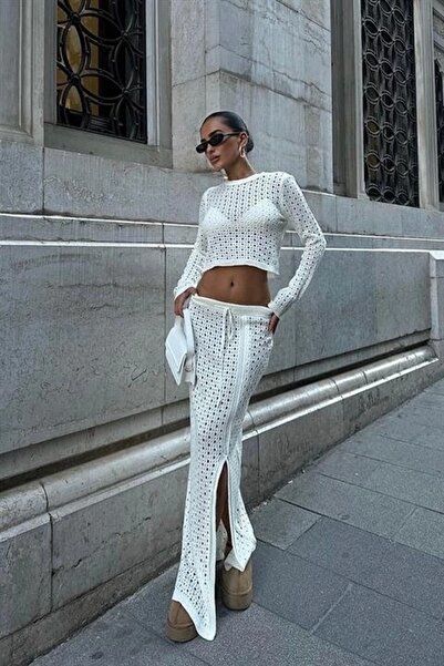 Lijuri Macey Crochet Crop Suit 9882