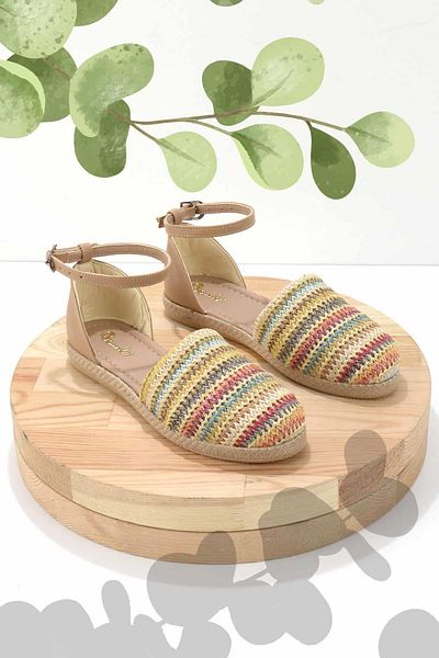 Bambi Mustard Multicolor Women's Espadrille K 01823251528