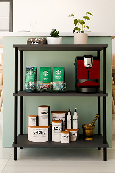 BARIN DESIGN 3Raflı Çevir-Kur Çok Amaçlı Raf Ünitesi Mutfak Ofis Düzenleyici ...