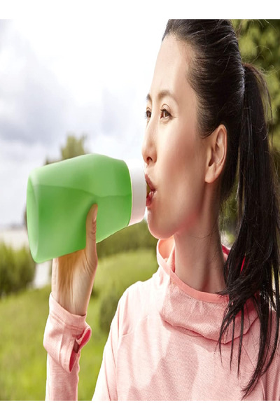 emsa Squeeze Sports Drinking Bottle, 0.6L, Green – Lightweight & Leakproof