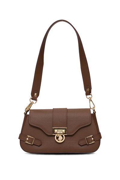 U.S. Polo Assn. A. Geantă de umăr maro pentru femei Us25586