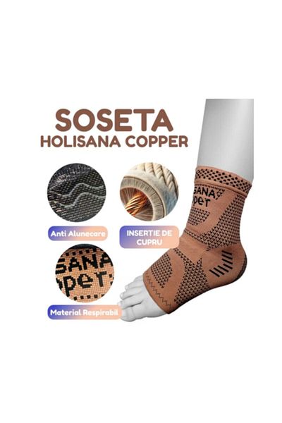 Holisana Set of 2 HOLISANA® COPPER Compression Socks, Copper Thread, Foot Pain Relief, UNISEX, Universal Size