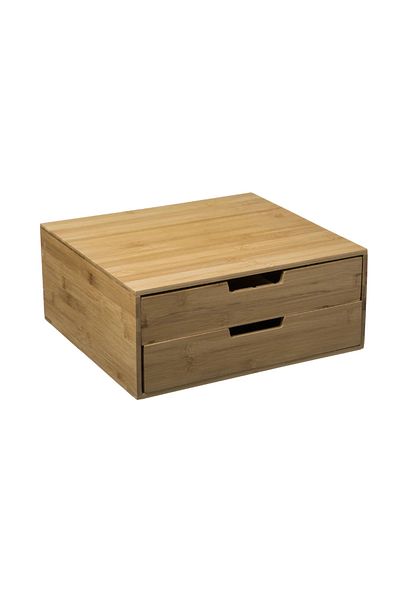5 five simply smart Bamboo coffee capsule holder MAXI 2, 2 levels, 34 x 31 x H 14.5 cm