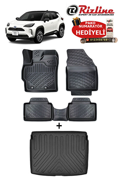 Rizline Toyota Yaris CROSS 2022 Sonrası Havuzlu Paspas ve ÜST Bagaj Havuzu Se...