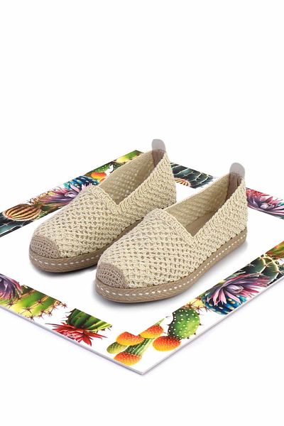 Bambi Beige Women's Espadrille K01117011216