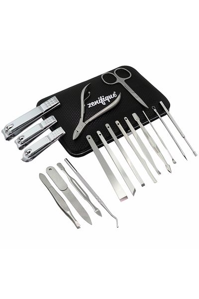 zenifique Manicure and Pedicure Kit, Zenifique, Black&Red, With Storage Case, 18 Pieces