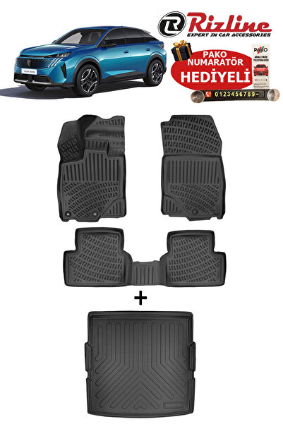 Rizline Peugeot 3008 Hybrid 2024 Sonrası Havuzlu Paspas Ve Alt Kademe Bagaj H...