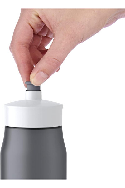 emsa Squeeze Bottle, 0.6L, Anthracite – PE Plastic, Leakproof, Lightweight & Reusable