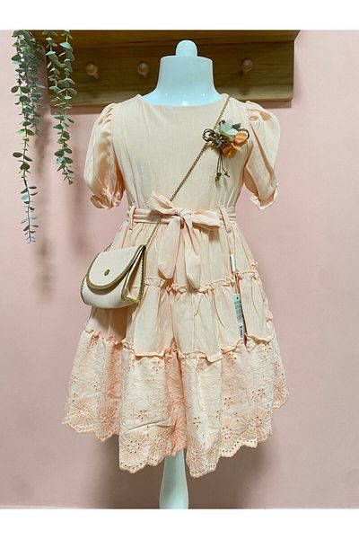 Cherrys Bebek Broderie Wrap Dress with Skirt