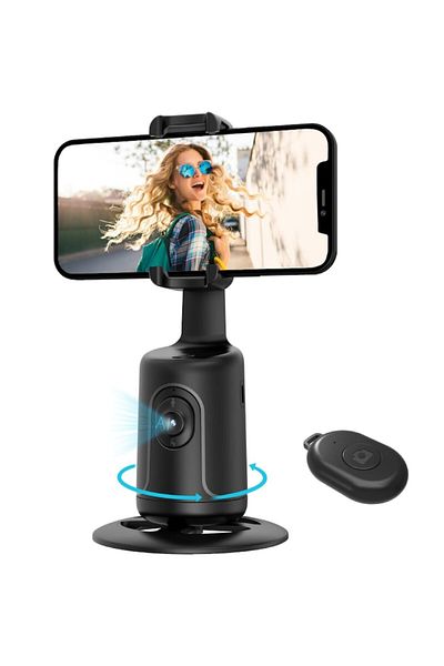 HOZRO Suport Smart HOZRO, pentru Telefon cu Rotire Automata 360°– Trepied cu Functie de Tracking Facial